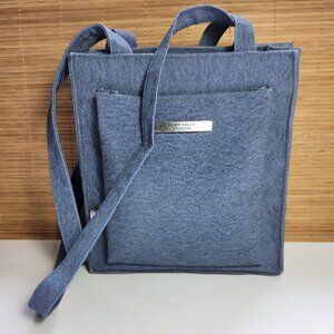 Mick-Gwend Shoulder Bag Purse Two Zip Compartments, Front Pocket Blue